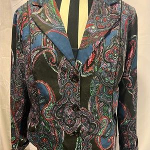 Coldwater Creek Paisley Blazer